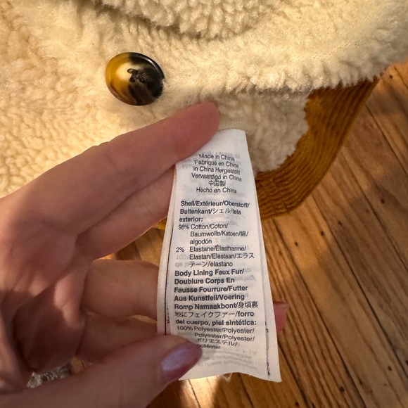 Sherpa Lined Corduroy Swing Chore Coat - Picture 6 of 7